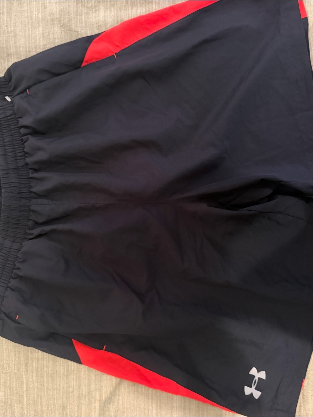 Under Armour Black and Red Performance Shorts